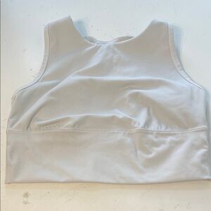 All in Motion Large White Longline Sports Bra